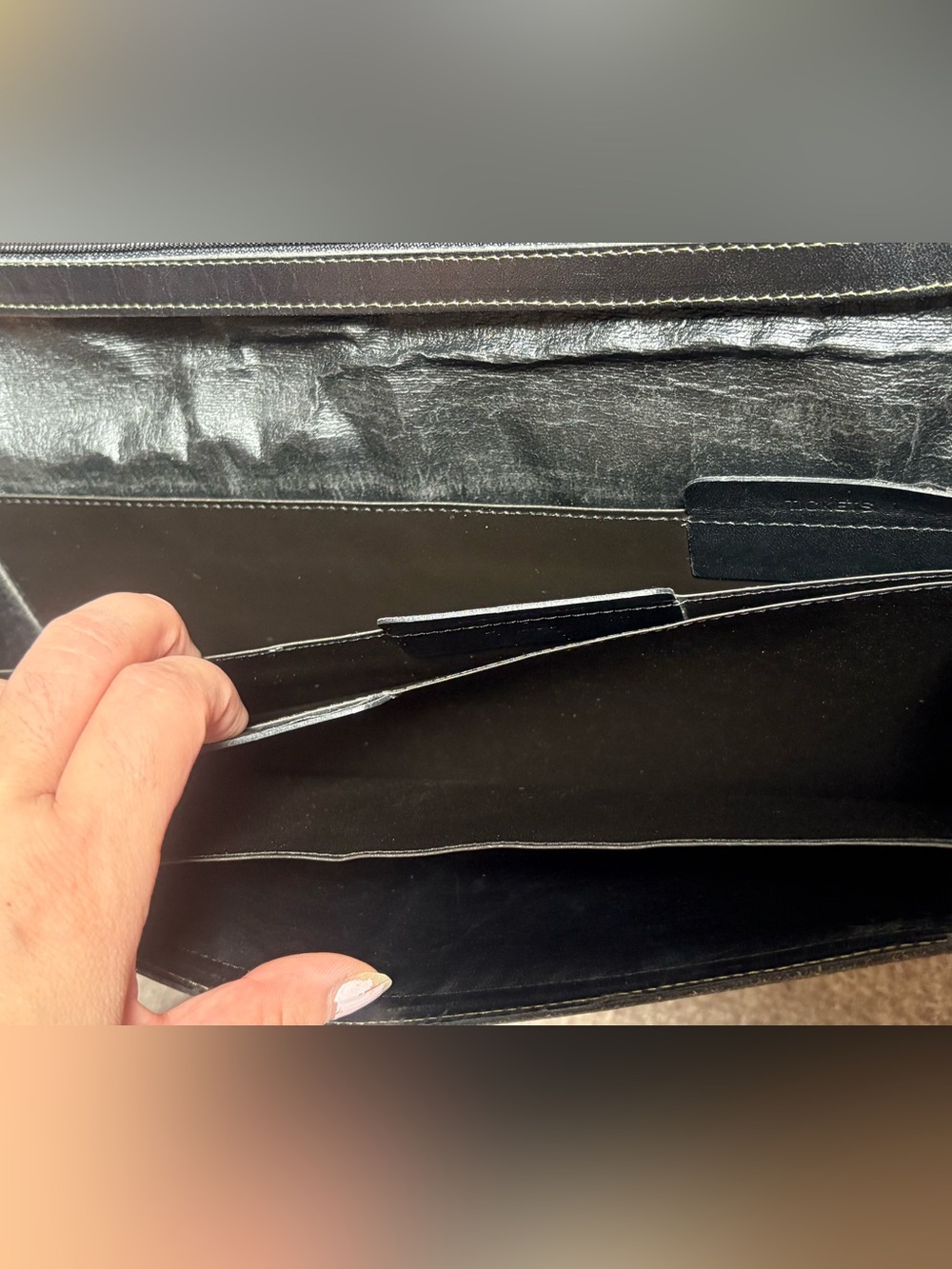Auth Fendi pecan Organizer Clutch bag leather Vintage - Picture 8 of 16